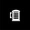 British Telephone Booth Isolated icon or logo on dark background