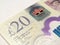 British twenty pound note detail