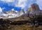 The British Viewpoint in Torres del Paine, Patagonia, Chile - W circuit trekking.