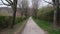 British village road. Countryside road in spring in England. The view along a country road.