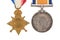 The British War Medal, 1914-18 with ribbon (Squeak), The 1914-15 Star (Pip)