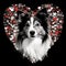 Brittany Wolfdog Valentine Tshirt In Heart Shape