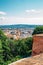 Brno city panorama view from Spilberk Castle in Brno, Czech Republic