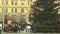 Brno, Czech Republic, December 21, 2018: Christmas tree luminous and shines beautiful decorated with ornaments and