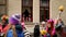 BRNO, CZECH REPUBLIC, FEBRUARY 29, 2020: Carnival Masopust celebration masks parade Brno festival gypsies, procession traditional