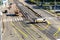 BRNO, CZECH REPUBLIC, JULY 12, 2020: Repair of the crossroads near the center of Brno. Sunday morning at the construction site