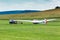 BRNO, CZECH REPUBLIC - JULY 4, 2021:  Glider designed for pilot training model Bergfalke III. Sports Airport Brno Medlanky