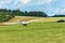 BRNO, CZECH REPUBLIC - JULY 4, 2021:  Glider designed for pilot training model Bergfalke III. Sports Airport Brno Medlanky