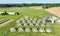 BRNO, CZECH REPUBLIC, JUNI 20, 2022: Construction workers science station scientific installation aerial drone
