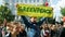 BRNO, CZECH REPUBLIC, SEPTEMBER 20, 2019: Friday for future, demonstration against climate change, banner sign