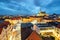 Brno night cityscape view, Czech republic