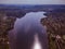 Brno Reservoir from above in summer