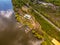 Brno Reservoir from above in summer