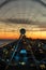 Bro Blue Lick SkyWheel silhouette at dusk