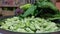 Broad beans and other green vegetables, grown at home