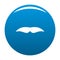 Broad mustache icon blue vector