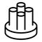 Broadband fiber icon outline vector. Optic cable