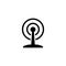 Broadcast Antenna Flat Vector Icon