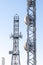 Broadcast relay station antennas at rising