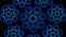 Broadcast Spinning Spiraling Hi-Tech Illuminated HUD Flower Patterns, Blue, Events, 3D, Loopable, 4K