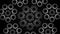 Broadcast Spinning Spiraling Hi-Tech Illuminated HUD Flower Patterns, Grayscale, Events, 3D, Loopable, 4K