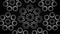 Broadcast Spiraling Hi-Tech Illuminated HUD Flower Patterns, Grayscale, Events, 3D, Loopable, 4K