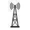 Broadcast, transmitter antenna icon vector for your web design, logo, infographic, UI. illustration