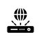 Broadcast vector glyph flat icon