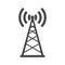 Broadcasting antenna icon sign