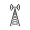 Broadcasting antenna icon sign