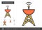 Broadcasting line icon.