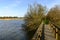 Broadwalk at lagoon nature oasis, Volano, Italy