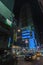 Broadway Avenue at night in New York City, USA