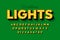 Broadway lights, retro style light bulb font