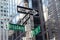 Broadway street sign near Time square in New York City