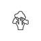 Broccoli cabbage vegetable line icon