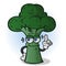 Broccoli Cartoon Character Pointing