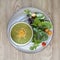 Broccoli and Cheese Soup and Green Salad