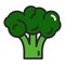 Broccoli color line icon. Healthy, organic food. Proper nutrition. Natural vegetable. Isolated vector element. Outline pictogram