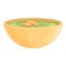 Broccoli cream soup icon cartoon vector. Hot bowl