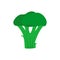 Broccoli green natural health vitamin plant vector icon. Ingredient agriculture flat delicious food top view vegetable