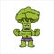 Broccoli hero illustration for kids