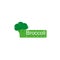 Broccoli Logo Design For Vegan Food Label