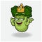 Broccoli Mascot Character Cartoon With Smug expression