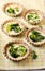 Broccoli mini tarts