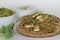 Broccoli paneer paratha. Made with whole wheat flour, with a filling of broccoli and paneer