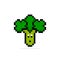 Broccoli pixel image. vector illustration