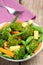 Broccoli salad with carrot ,baby corn and snap pea