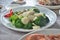 Broccoli scallop dish