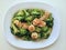 broccoli shrimp on dish